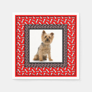 Very Fancy Dog's Birthday Party Add Pet's Photo Napkin