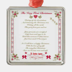 Very First Christmas Dated Husband/Wife Ornament