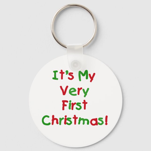 Very First Christmas Tshirts and Gifts Key Ring (Front)