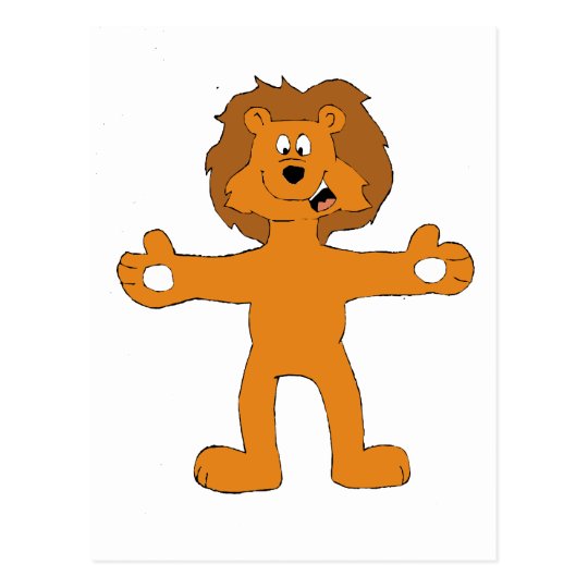 Very Friend Cartoon Lion Postcard