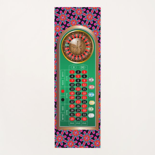 Very Fun American Roulette Table Yoga Mat (Front)