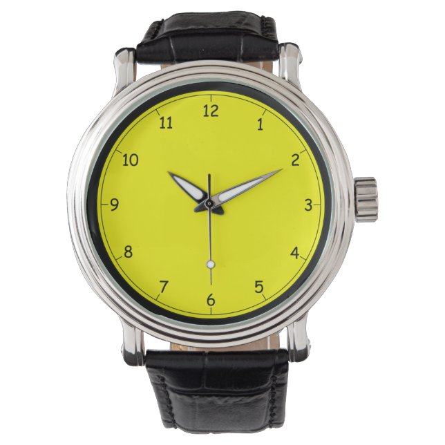Very Fun and Colourful Yellow Wrist Watch (Front)