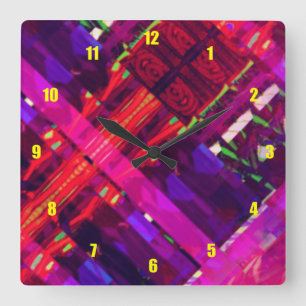 Very Fun and Unusual Abstract Square Wall Clock