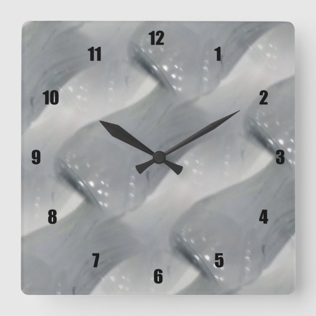 Very Fun and Unusual Ceramic Vases Square Wall Clock (Front)