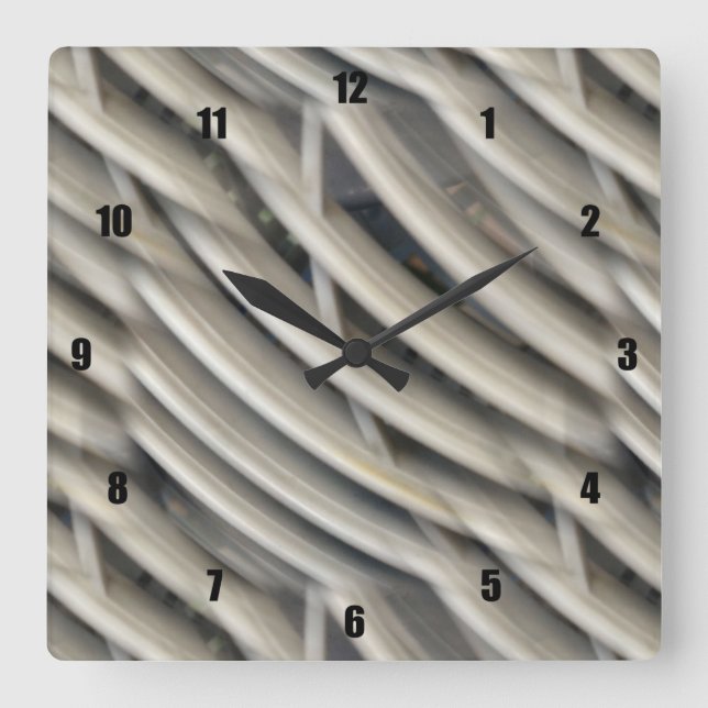 Very Fun and Unusual Grill Square Wall Clock (Front)