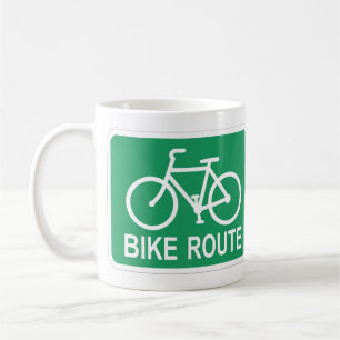 Very Fun Bike Route Sign Coffee Cup