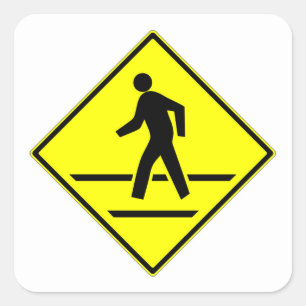 Very Fun Classic Cross Walk Sign Sticker Set