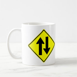 Very Fun Classic Two Way Traffic Sign Coffee Mug