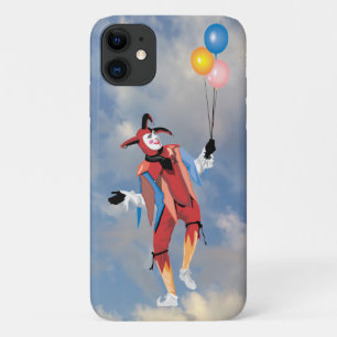 Very Fun Clown Jester with Balloons iPhone Case