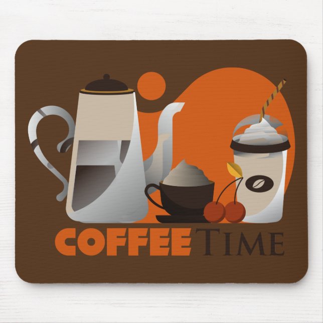 Very Fun Coffee Time Mouse Mat (Front)