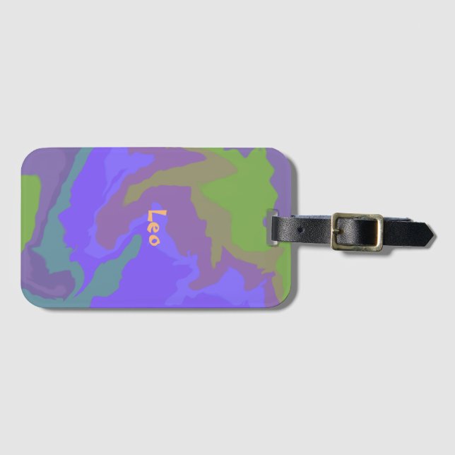 Very Fun Cool Arty Vibe Colourful Luggage Tag (Front Horizontal)