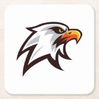 Very Fun Eagle Drawing Coaster Set