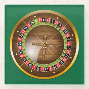 Very Fun European Roulette Wheel Glass Coaster