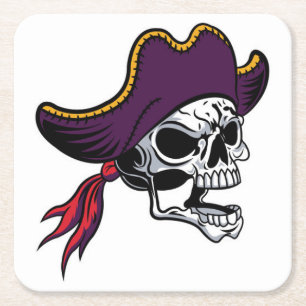 Very Fun Halloween Pirate Coaster Set