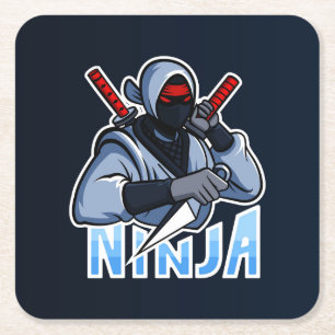 Very Fun Ninja Warrior Drawing Coaster Set