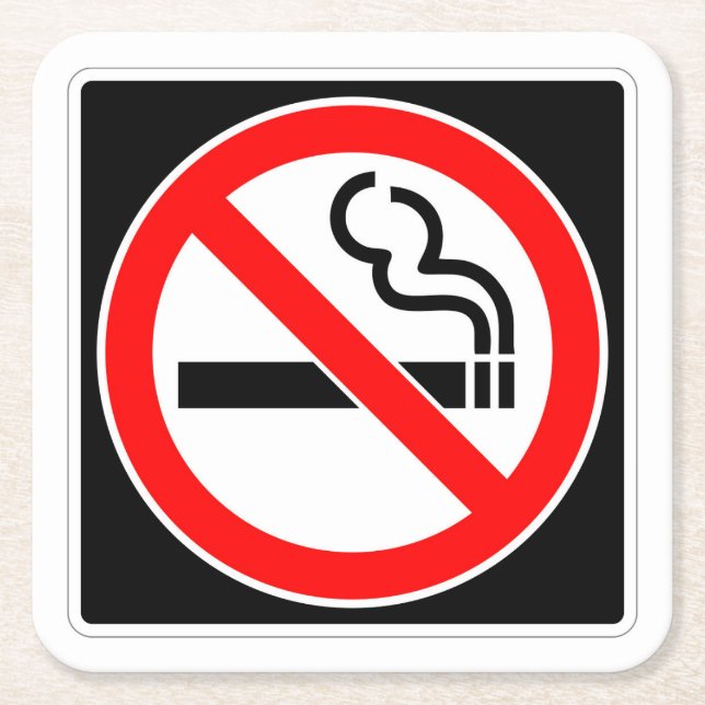 Very Fun NO SMOKING Sign Coaster Set (Front)