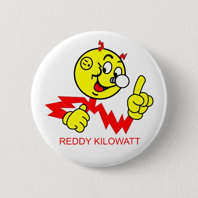 Very Fun Reddy Kilowatt Button (Front)