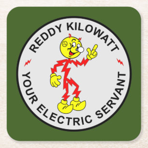 Very Fun Reddy Kilowatt Coaster Set