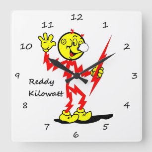 Very Fun Reddy Kilowatt Wall Clock