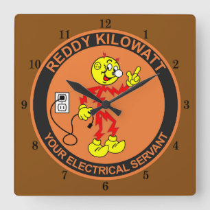 Very Fun Reddy Kilowatt Wall Clock