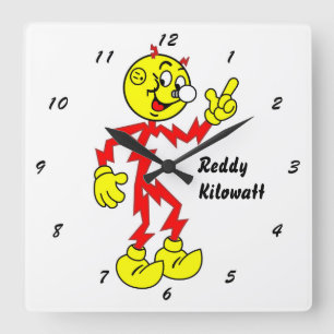 Very Fun Reddy Kilowatt Wall Clock