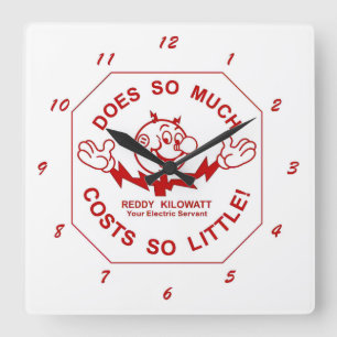 Very Fun Reddy Kilowatt Wall Clock