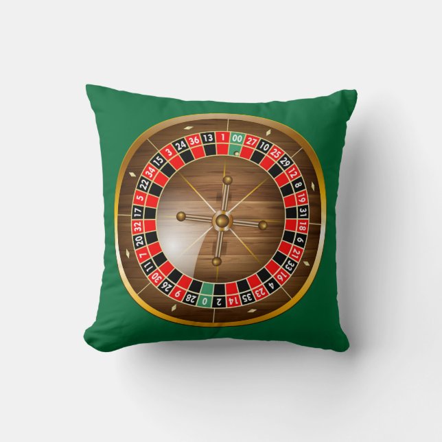 Very Fun Roulette Wheel Image Throw Pillow (Front)