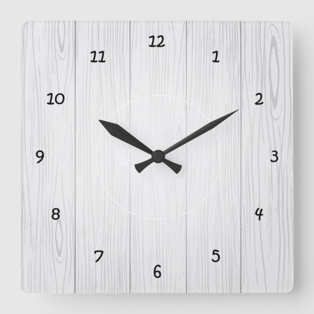 Very Fun Simulated Wood Plank Wall Clock (Front)