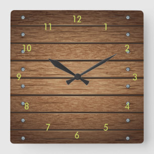 Very Fun Simulated Wood Plank Wall Clock