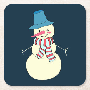 Very Fun Snowman Christmas Coaster Set