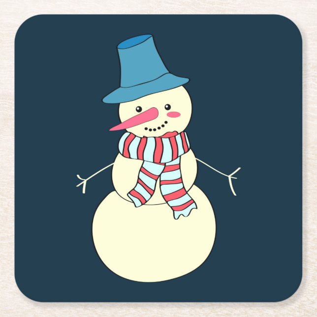 Very Fun Snowman Christmas Coaster Set (Front)