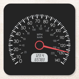 Very Fun Speedometer Going Fast Coaster Set
