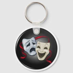 Very Fun Theater Mask, Comedy & Tragedy, Key Chain