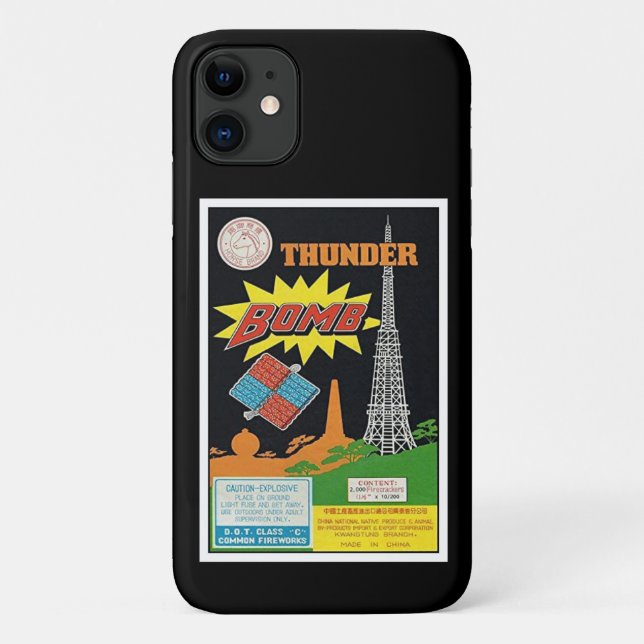 Very Fun Thunder Bomb Firecracker iPhone Case (Back)