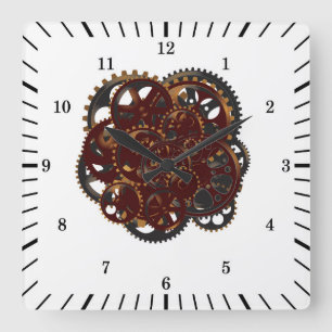 Very Fun Traditional Style Wall Clock W/Gears