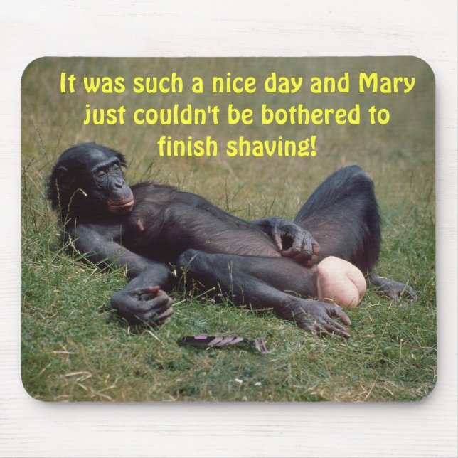 Very Funny Bonobo Ape Mousepad / Mousemat (Front)