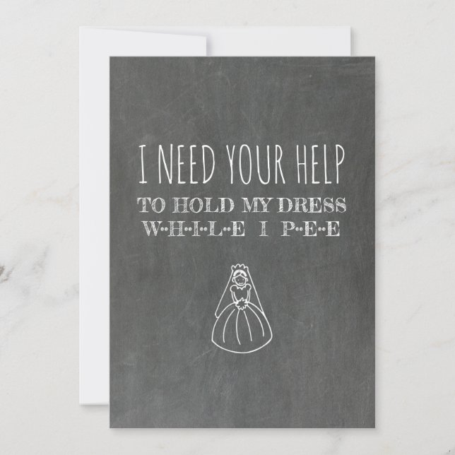 Very Funny Bridesmaid / Maid of Honour Proposal Invitation (Front)