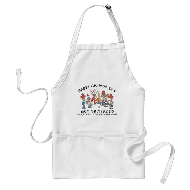 Very Funny Happy Canada Day Standard Apron (Front)