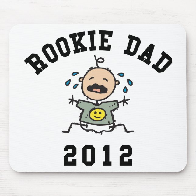 Very Funny New Rookie Dad 2012 T-Shirts Mouse Mat (Front)