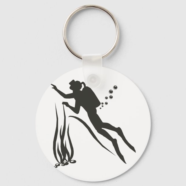 Very Funny SCUBA Diver Key Ring (Front)