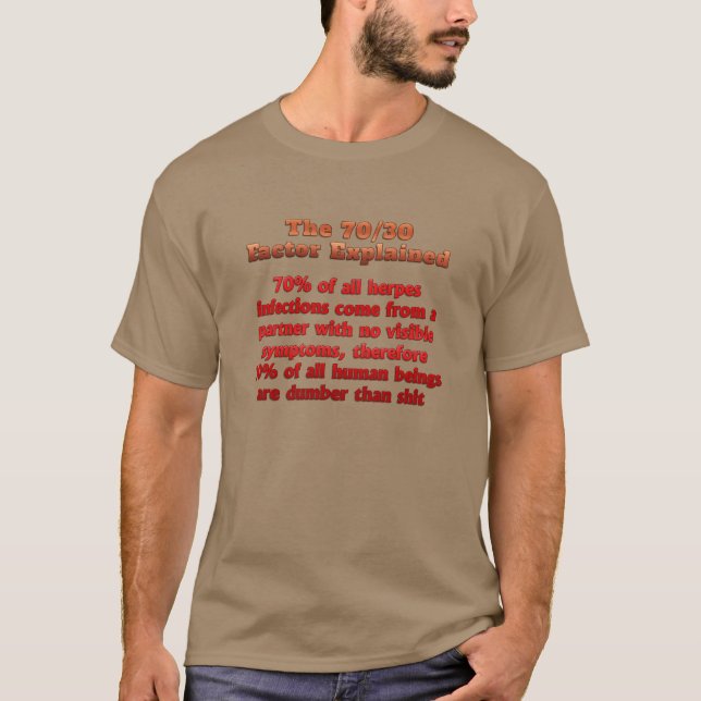 Very Funny - The 70-30 Factor Explained T-Shirt (Front)