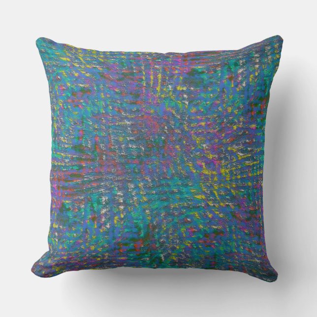 Very grainy, faded colour rough texture cushion (Front)