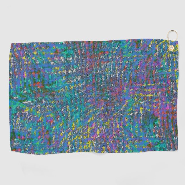 Very grainy, faded colour rough texture golf towel (Horizontal)