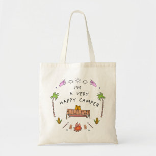 "Very Happy Camper" Tote Bag