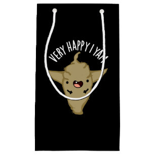 Very Happy I Yam Funny Veggie Pun Dark BG Small Gift Bag