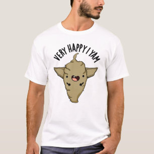 Very Happy I Yam Funny Veggie Pun T-Shirt