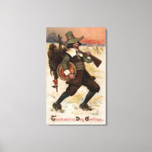Very Happy Turkey Hunter Canvas Print