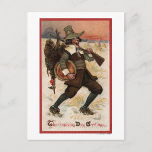 Very Happy Turkey Hunter Postcard