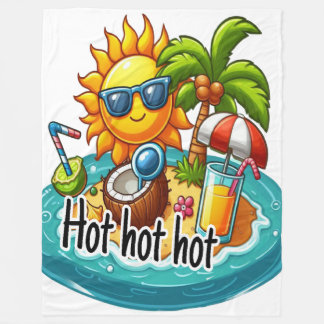 Very Hot season  Fleece Blanket