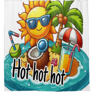 Very Hot season  Shower Curtain